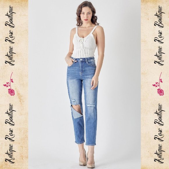 🌹 Risen Relaxed Fit High Waist Jeans - Picture 5 of 9